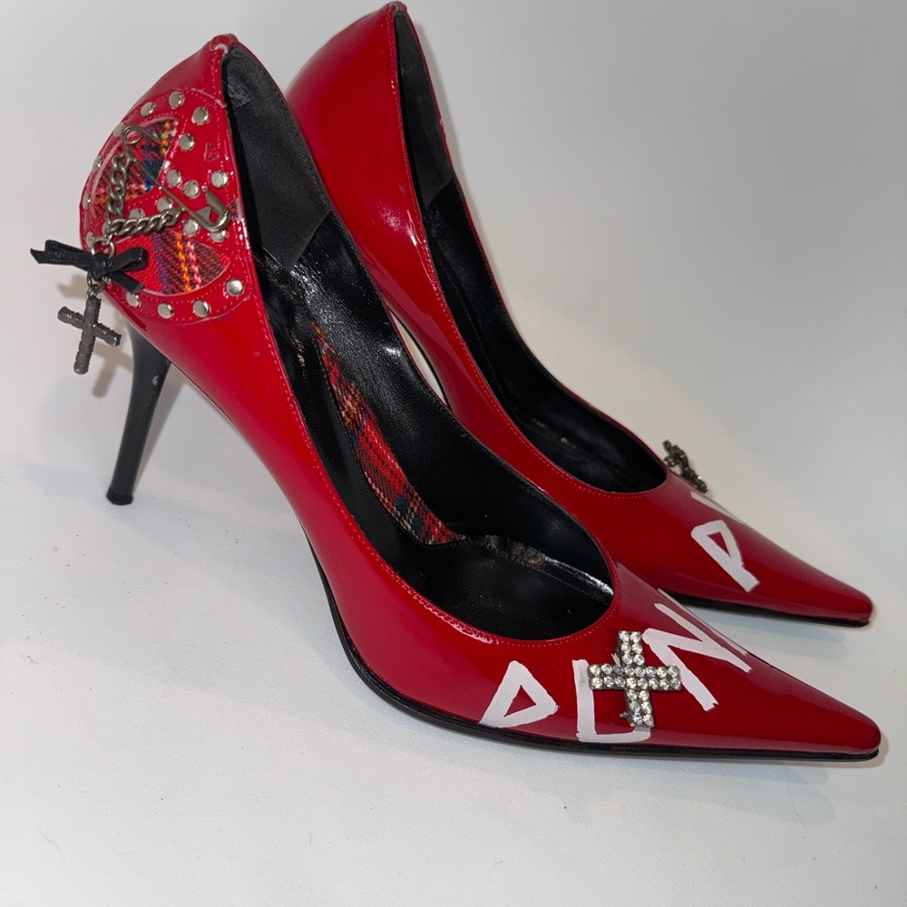 Le Silla Punk Red Stiletto Heels